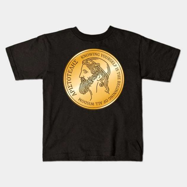 Stoic - Aristotele Kids T-Shirt by Sachpica